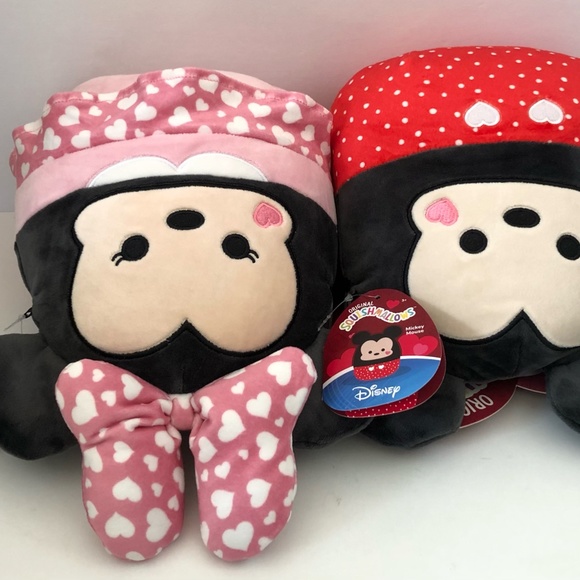 Squishmallows Valentine's Day Mickey Mouse & Minnie Mouse 8" Disney Plush Set - Picture 7 of 12